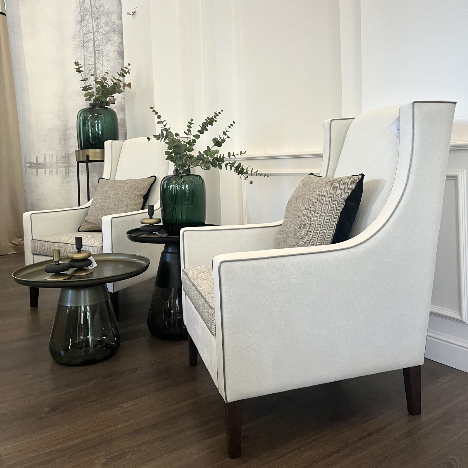 Dublin White armchair