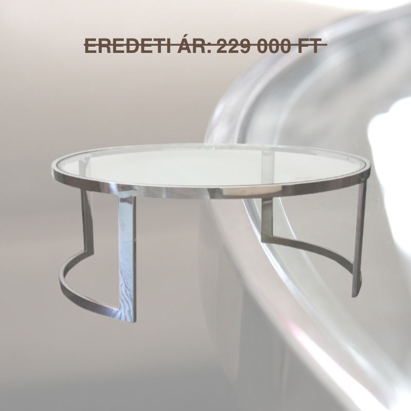Round chrome coffee table