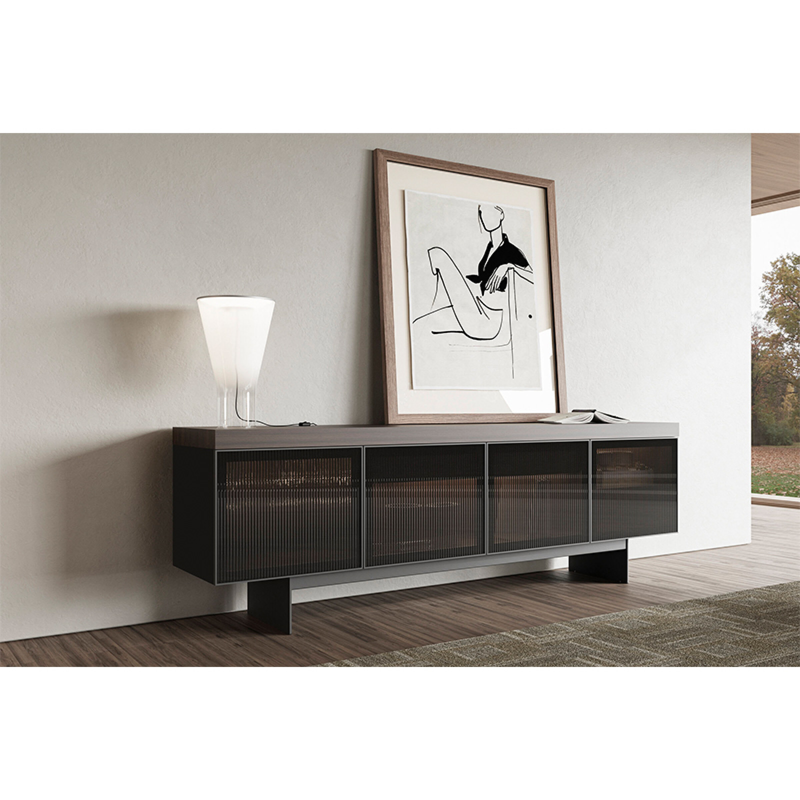 Hiro walnut sideboard