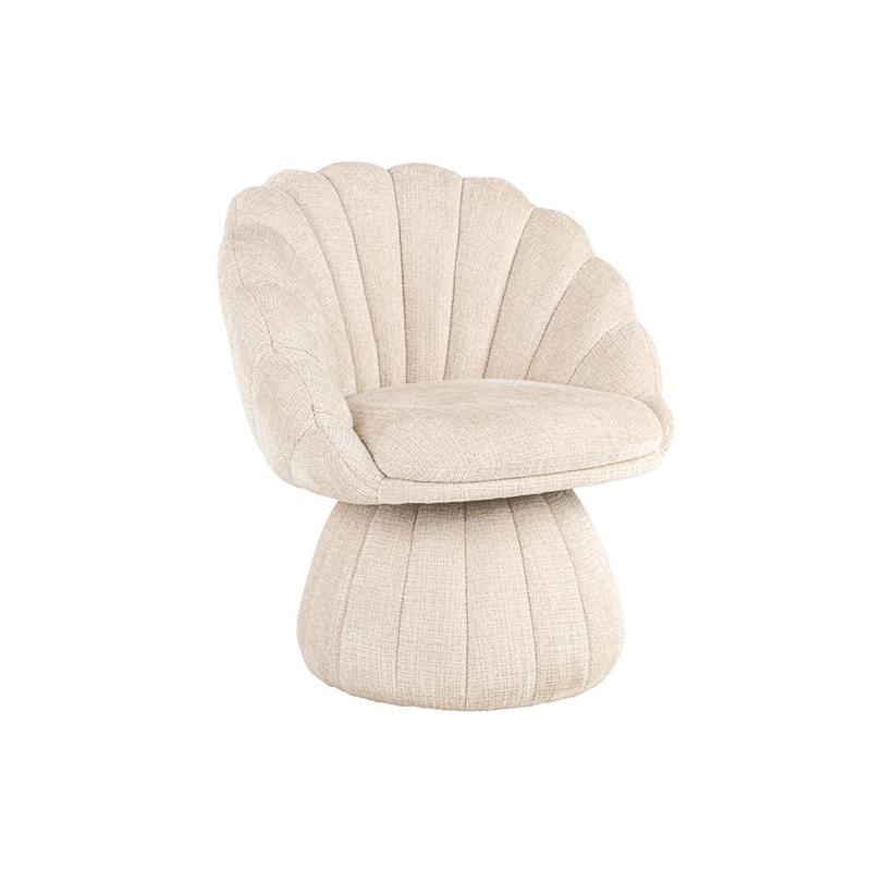 Blossom beige chenille chair