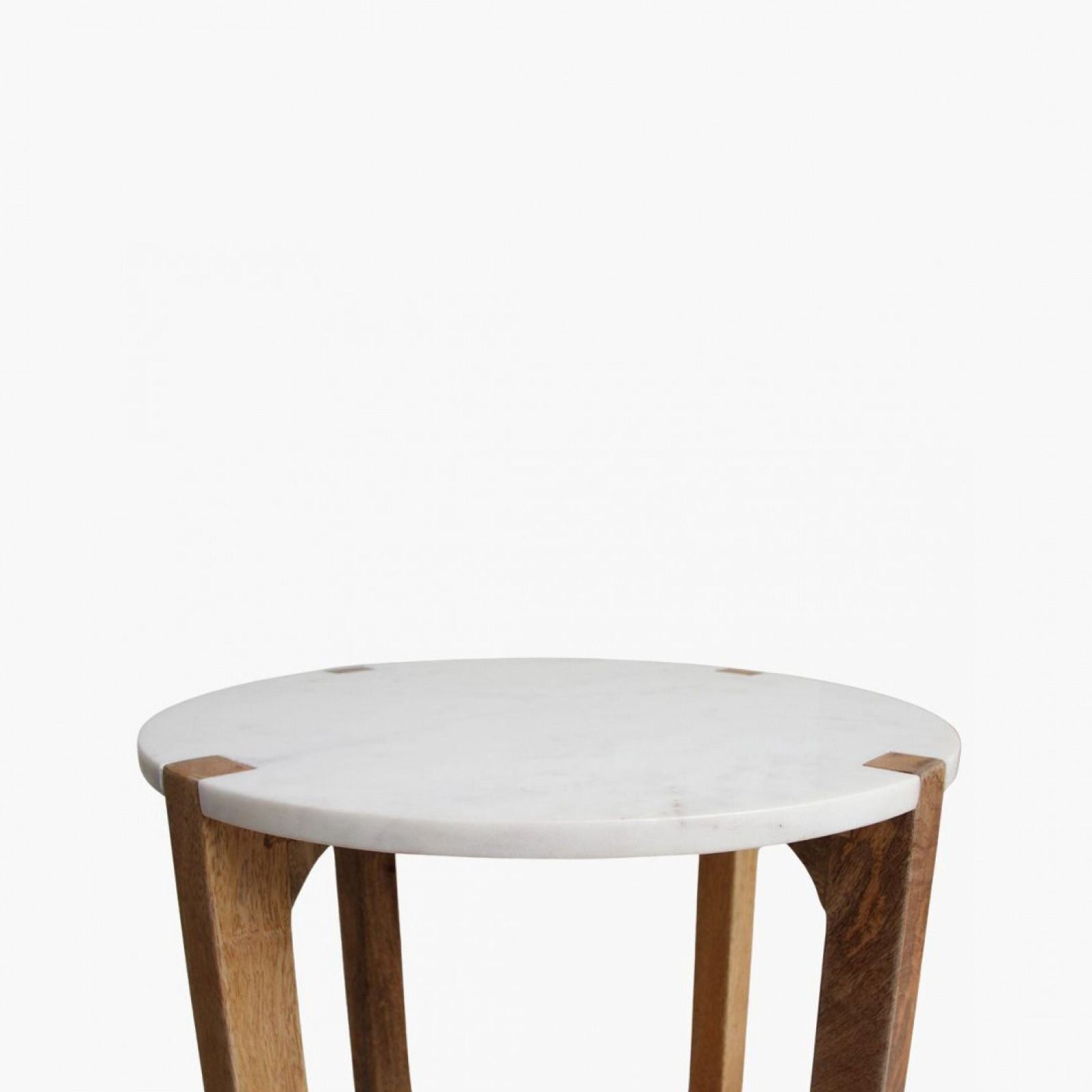 White marble side table
