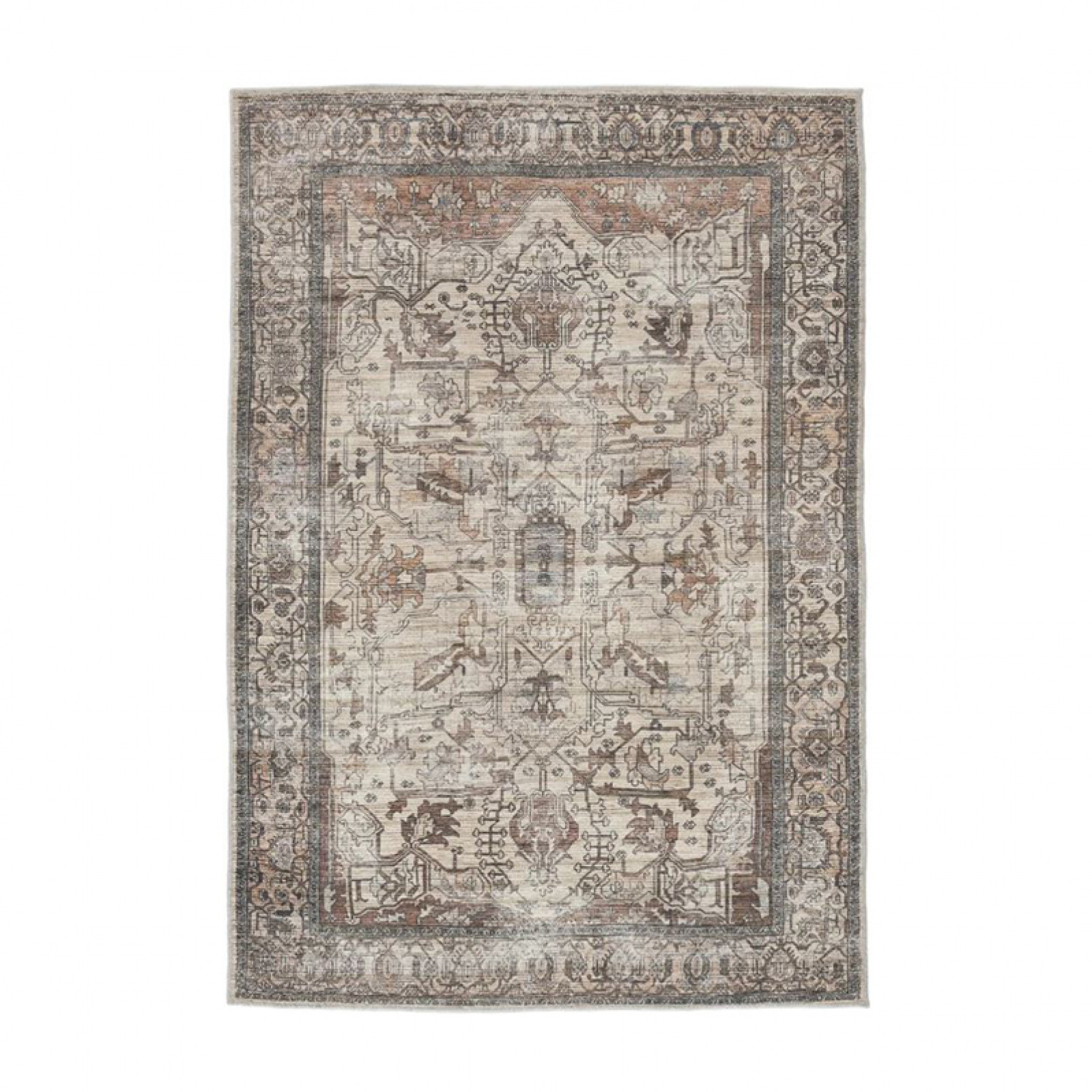 Oxana Oriental beige cotton rug