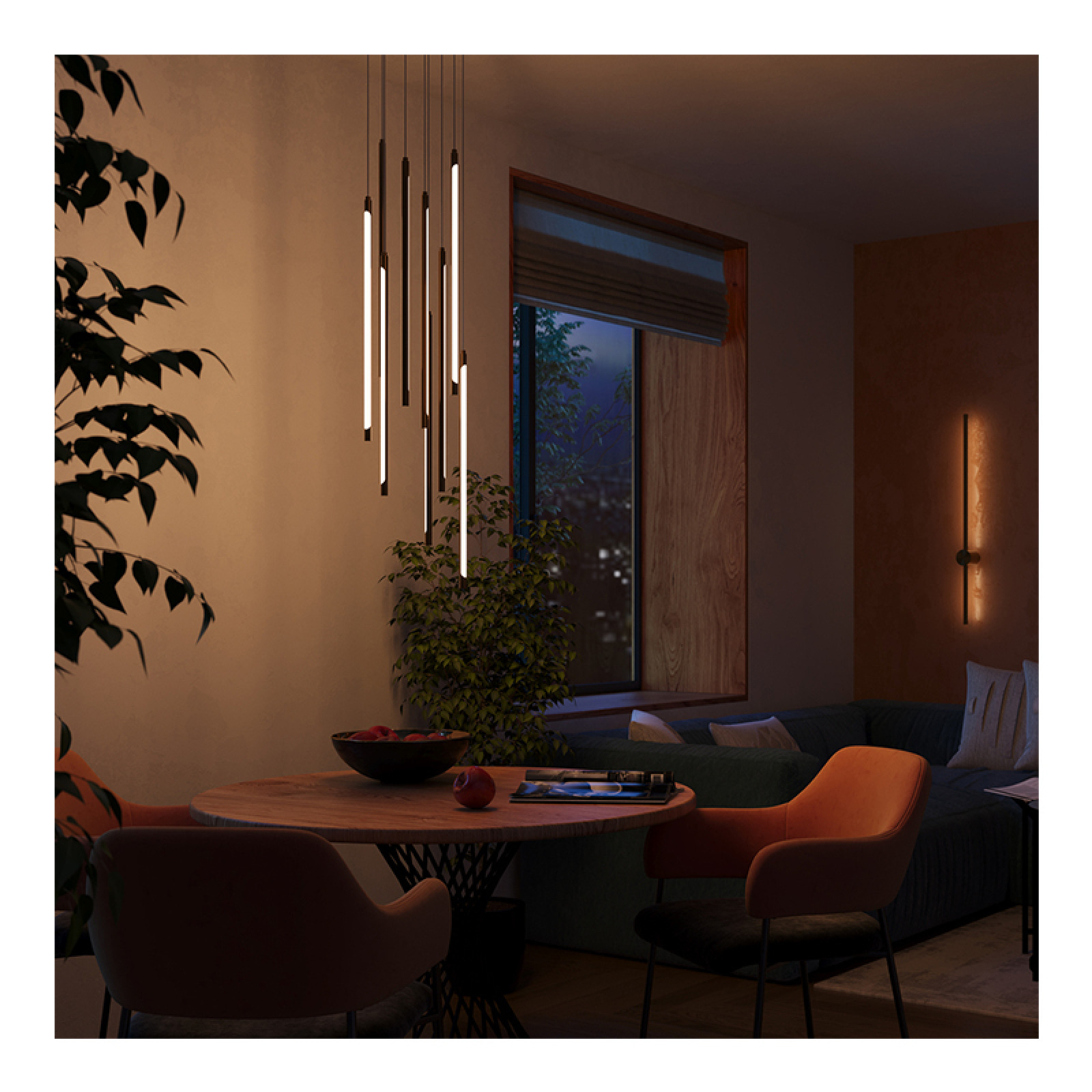Light stick gold wall lamp