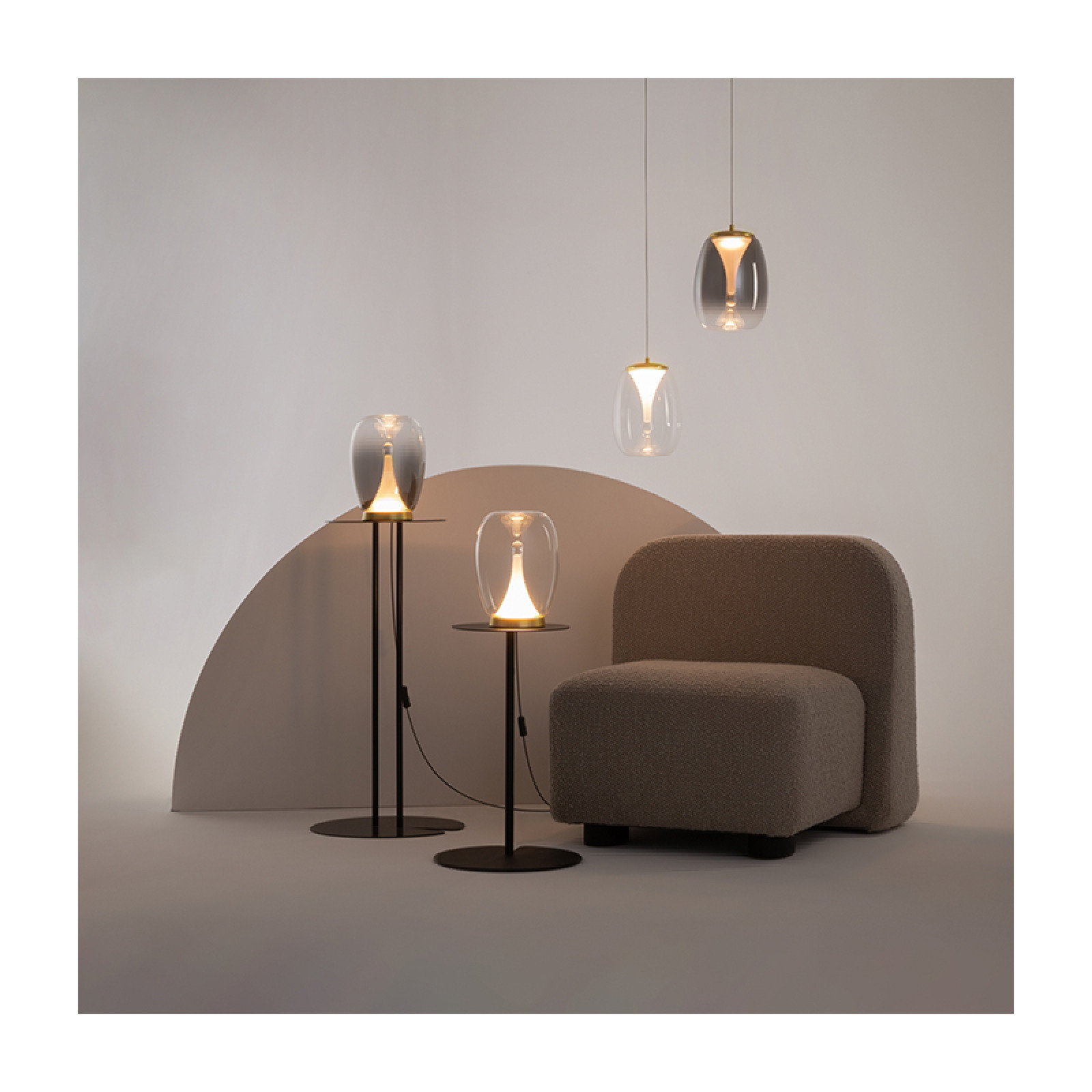 Splash grey table lamp