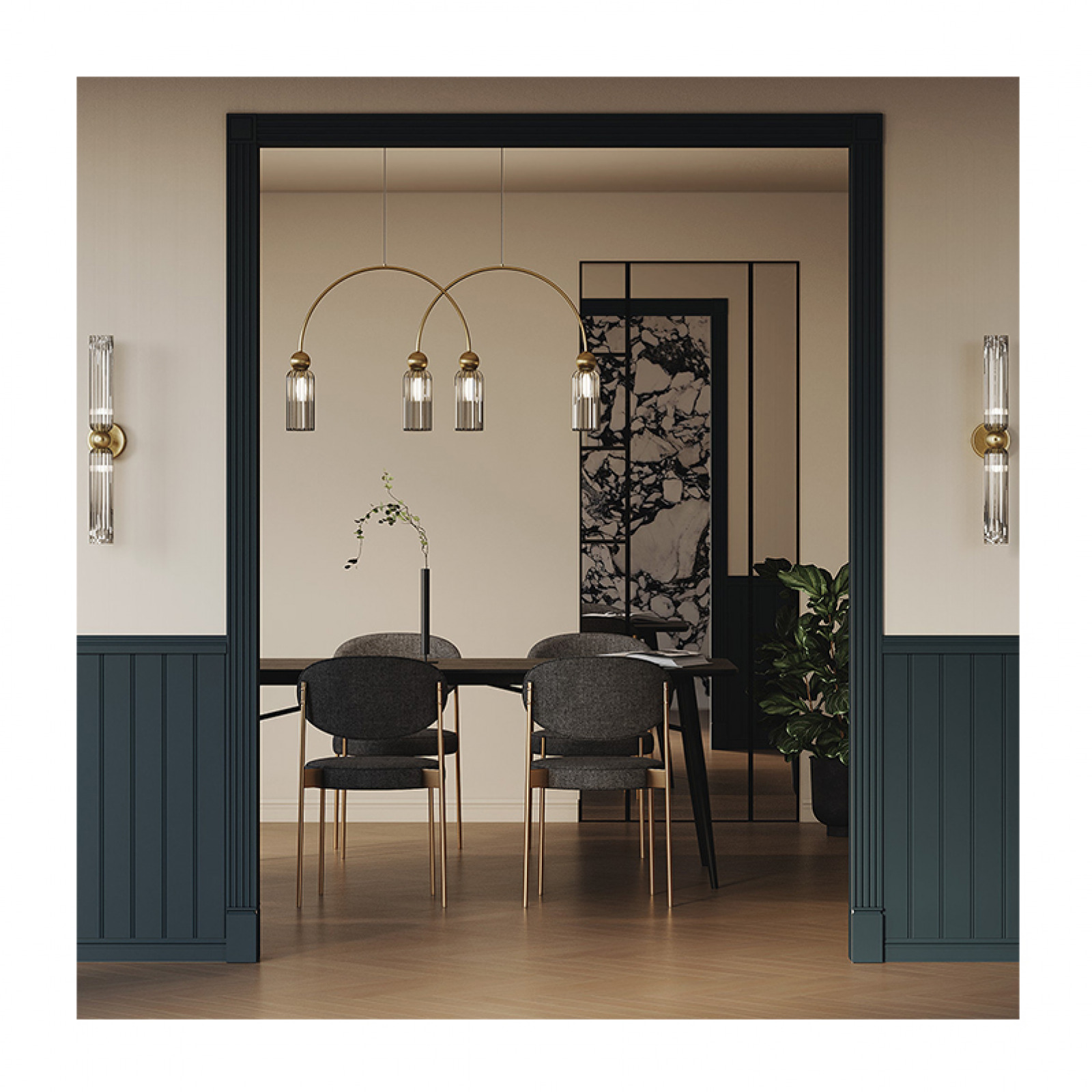 Antic dark pendant lamp