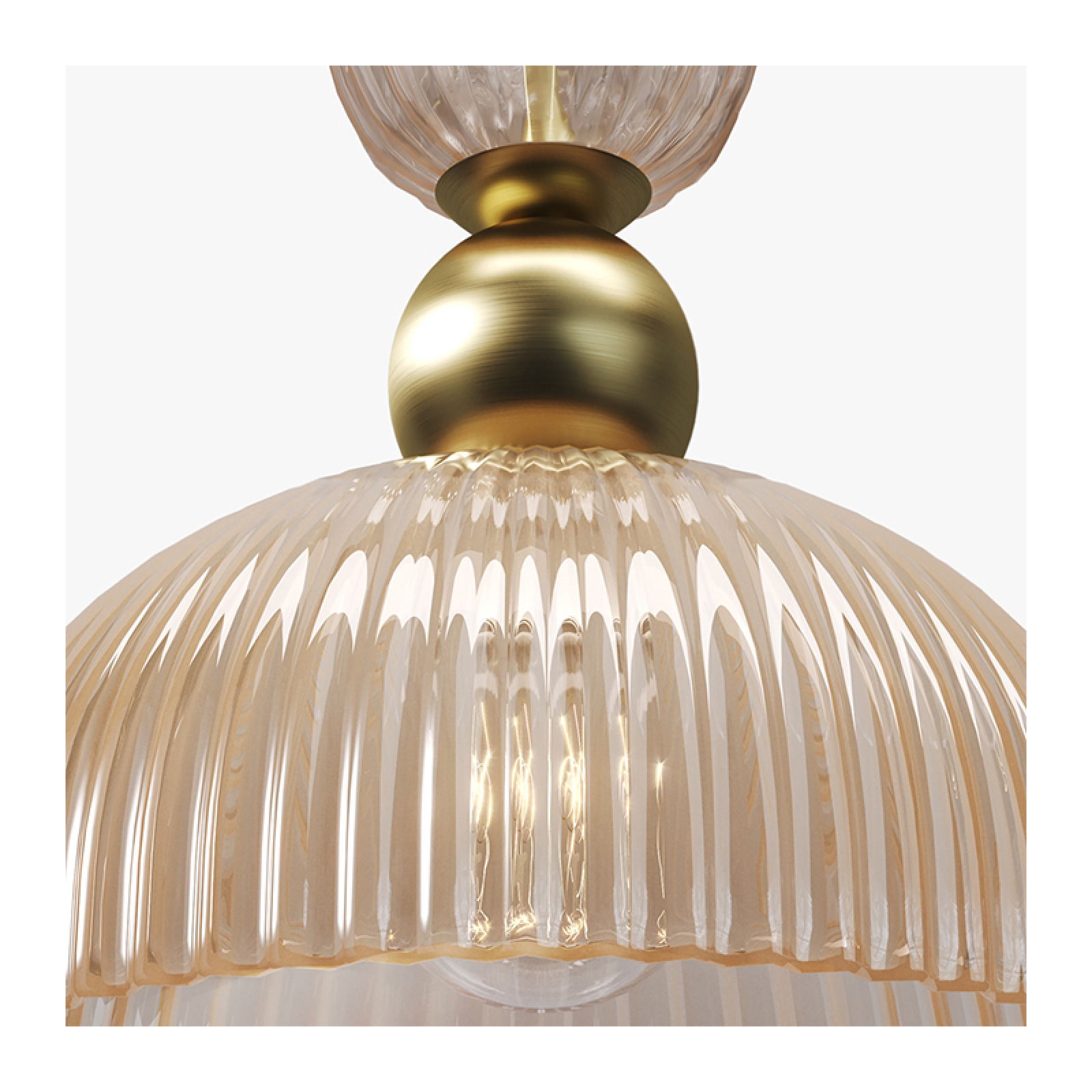 Antic champagne pendant lamp