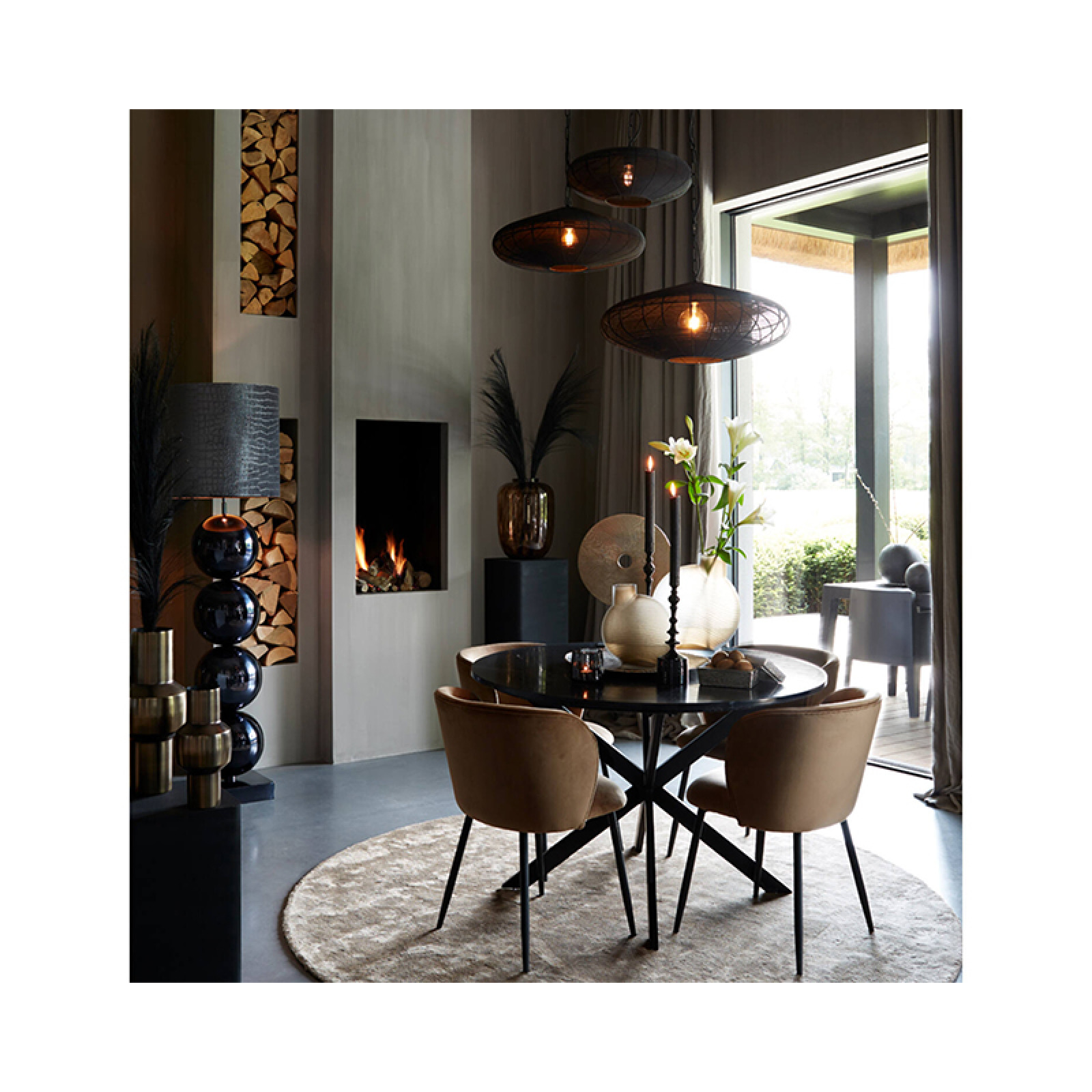 Bahoto black pendant lamp