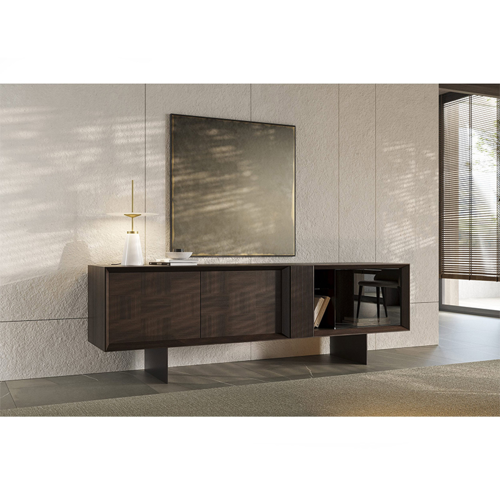 Heritage dark brown side board