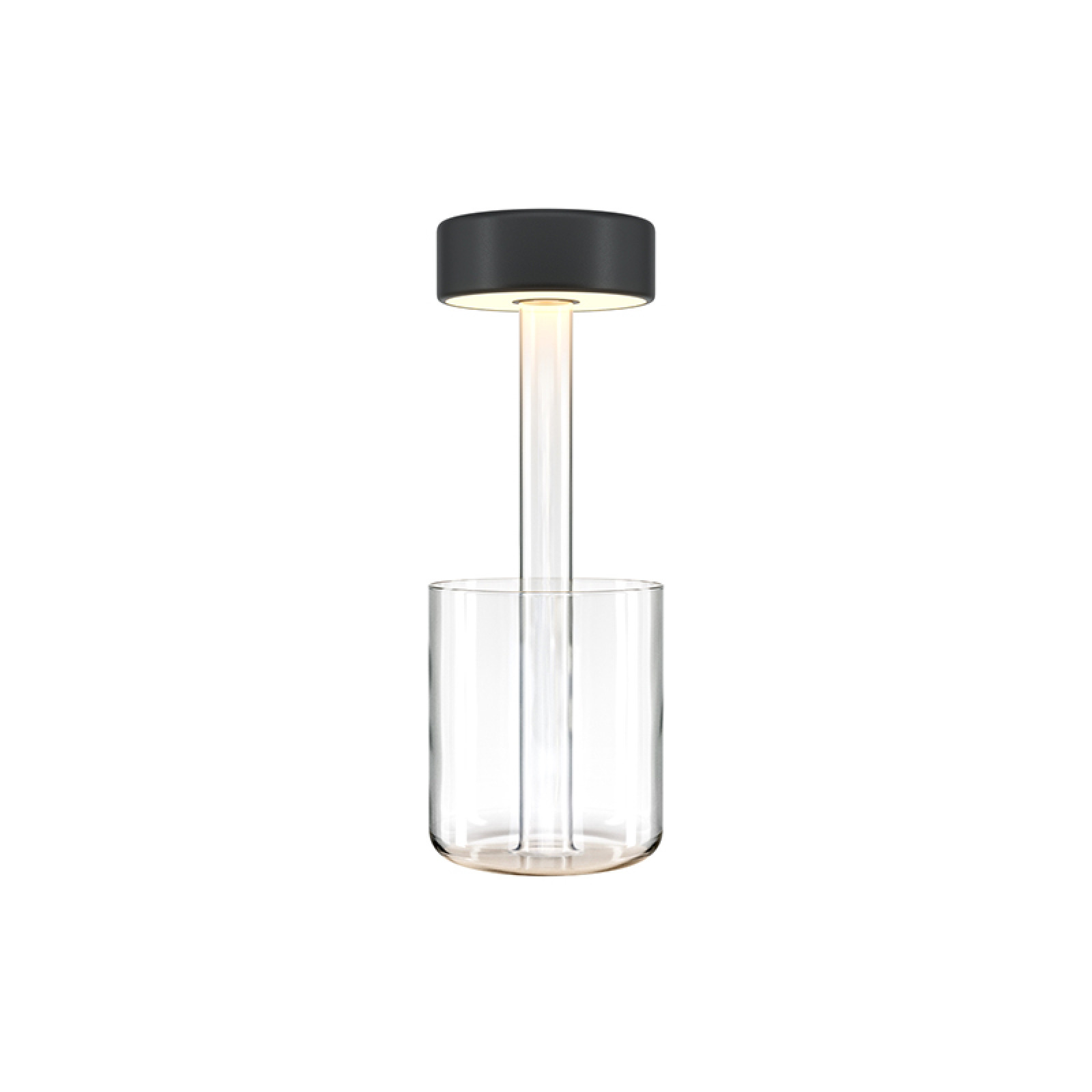 Battery clear table lamp