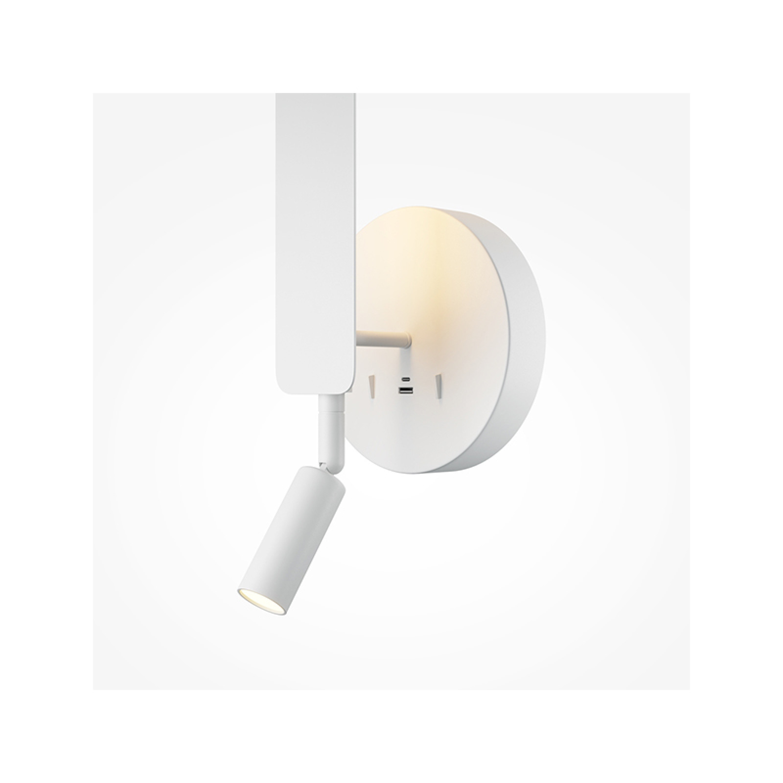 Combo white wall lamp