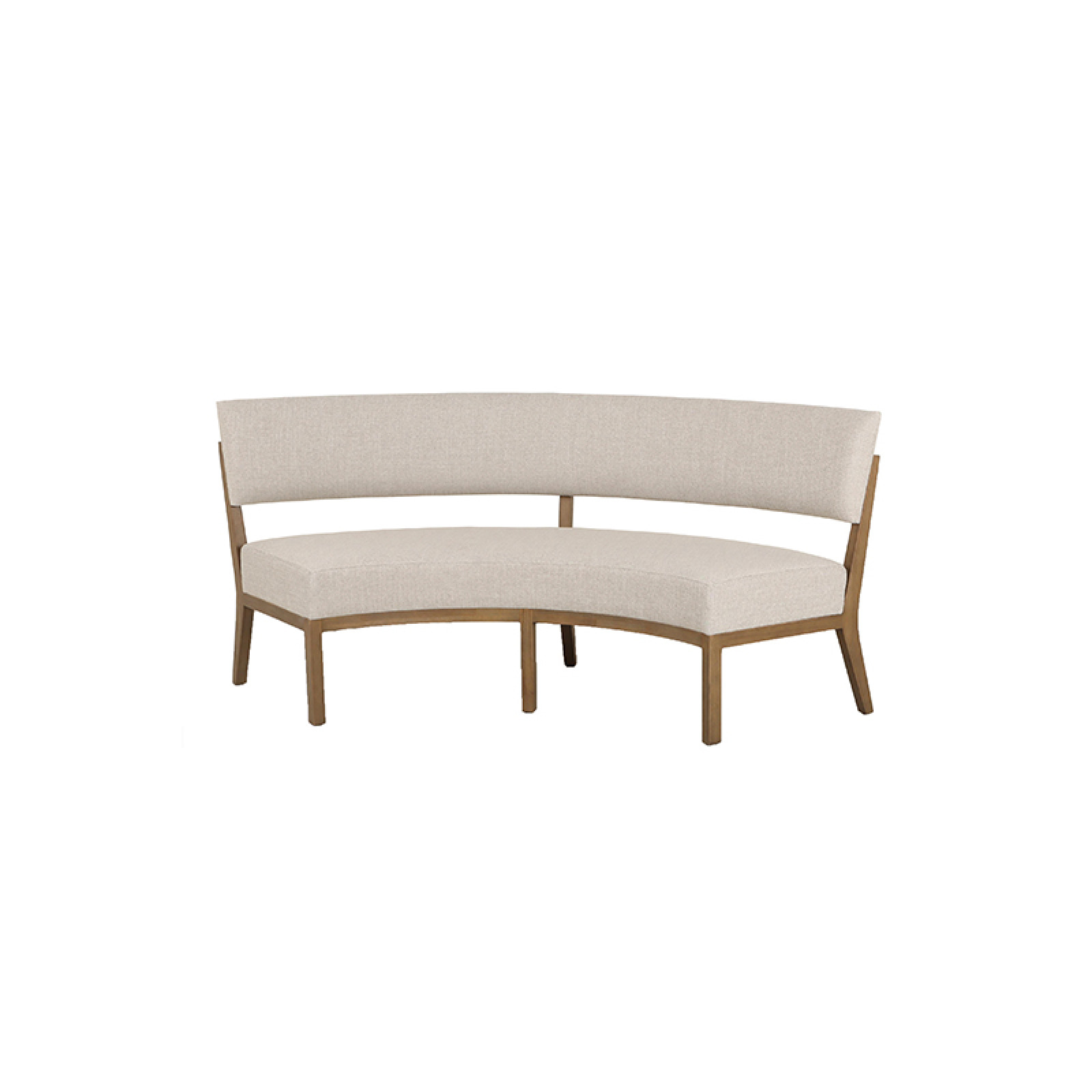 Quanday natural oak and upholstery bench