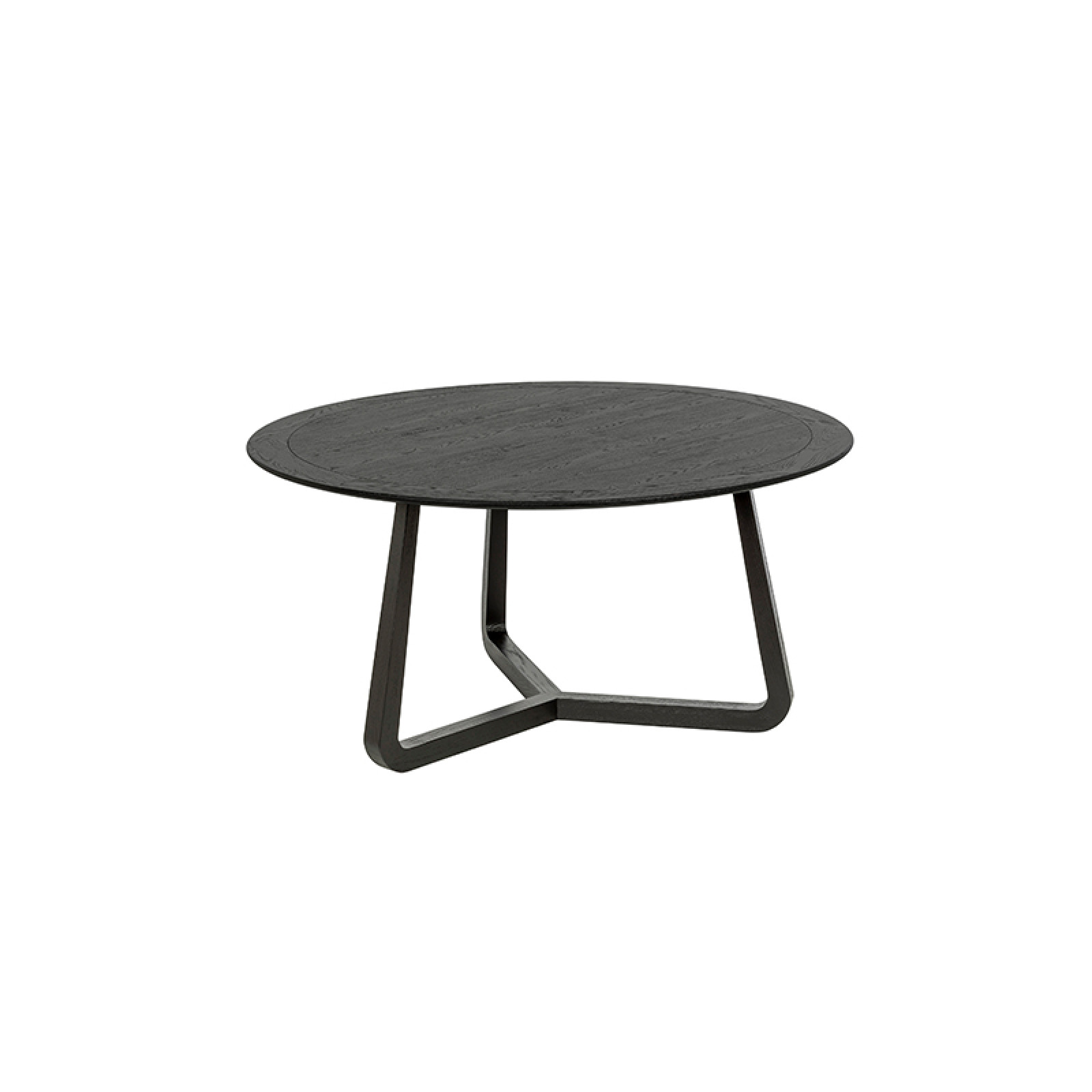 Kato black oak round dining table
