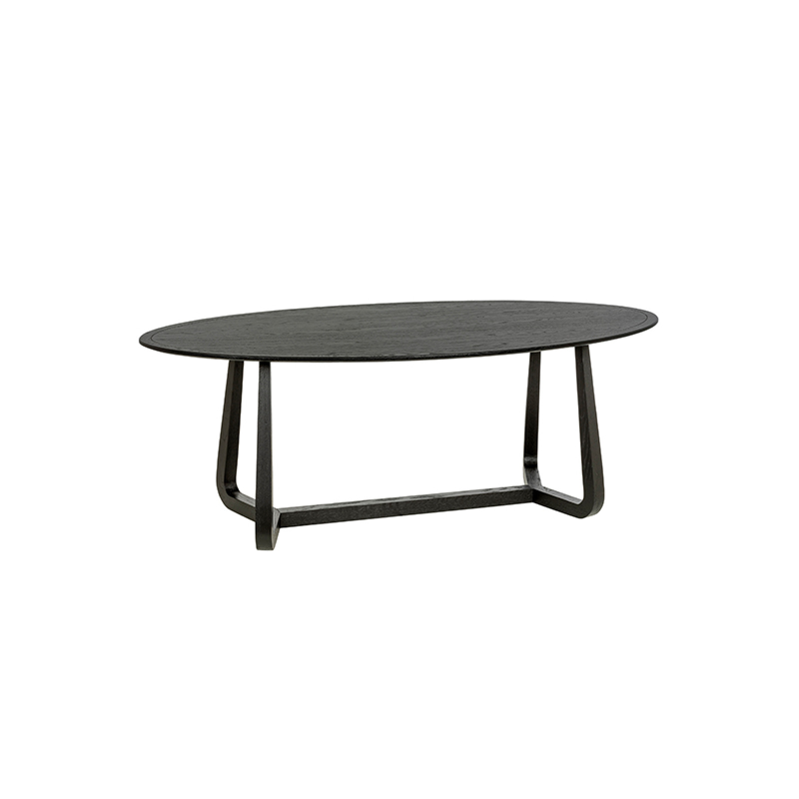 Kato black oak oval dining table 
