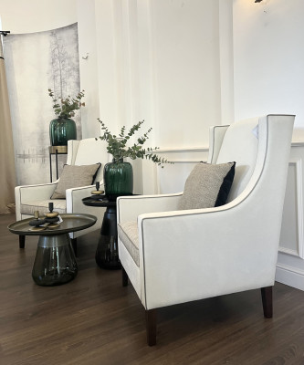 Dublin White armchair