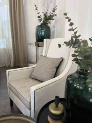 Dublin White armchair