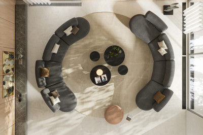 Bon Bon grey sofa