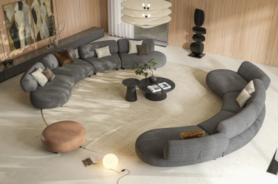 Bon Bon grey sofa