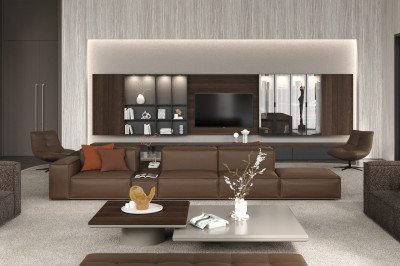 Plus Poufy chocolate sofa