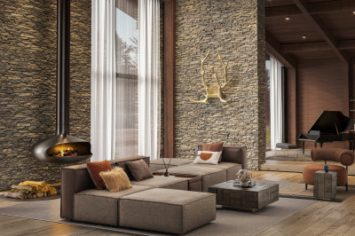 Plus Poufy chocolate sofa