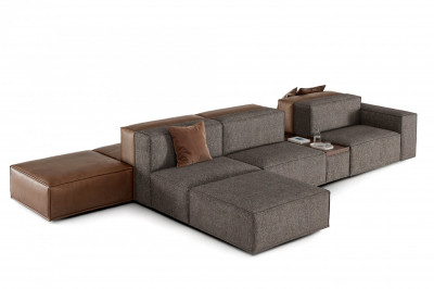 Plus Poufy chocolate sofa