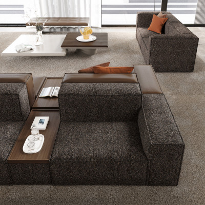 Plus Poufy chocolate sofa