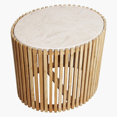 Infinity oval side table