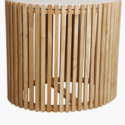Infinity oval side table
