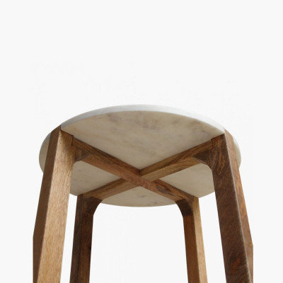 White marble side table