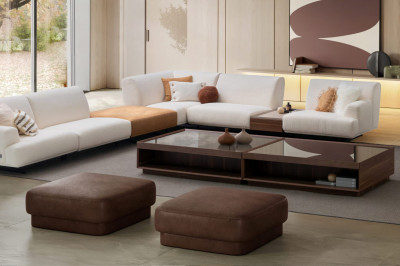 Samba leather M pouf