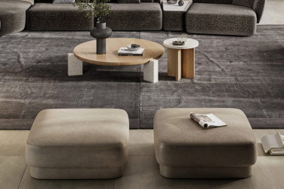 Samba leather M pouf