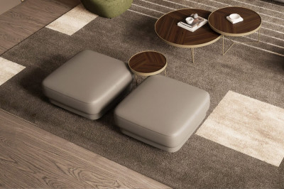 Samba leather M pouf