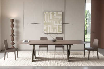 Cross wooden dining table