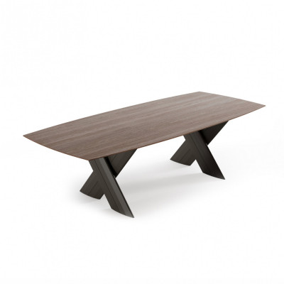 Cross wooden dining table