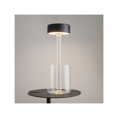 Battery clear table lamp