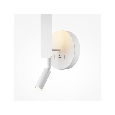 Combo white wall lamp