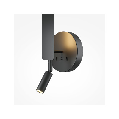 Combo black wall lamp