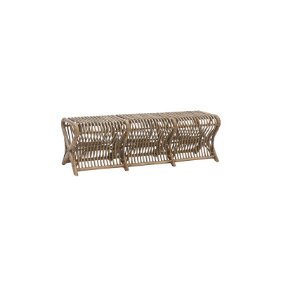 Garbi rattan natural bench