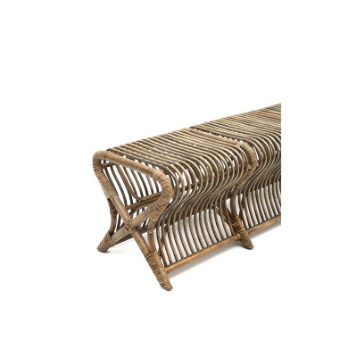 Garbi rattan natural bench
