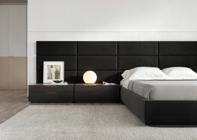 Tulsa black nightstand