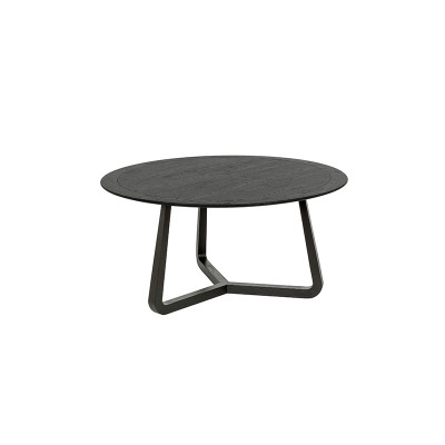 Kato black oak round dining table