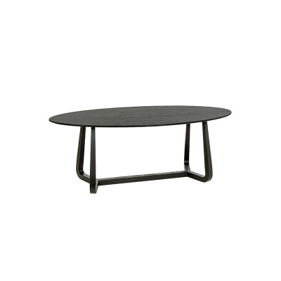 Kato black oak oval dining table 