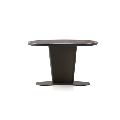Lava leather side table