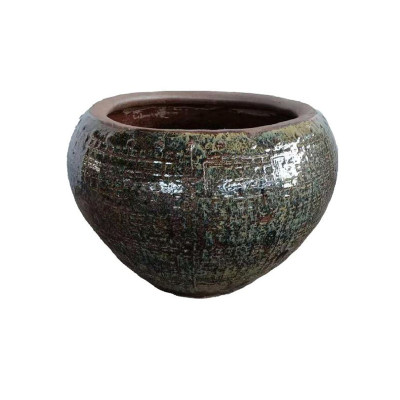 Lisie natural blue ceramic plant pot