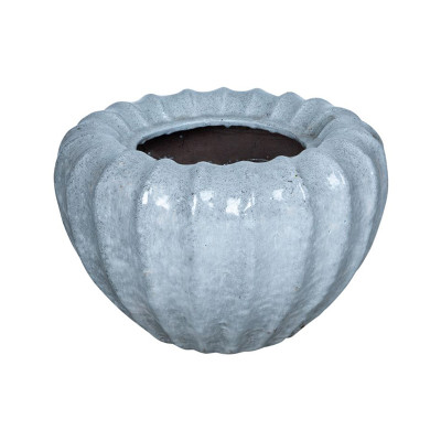 Jinah organic blue ceramic plant pot