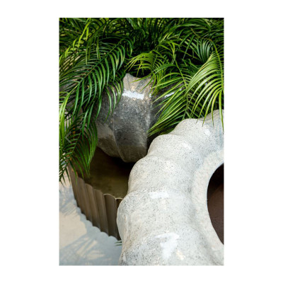 Jinah organic blue ceramic plant pot