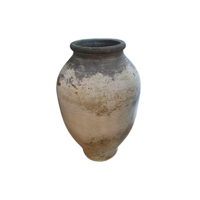 Jinsu white GRC ceramic plant pot 