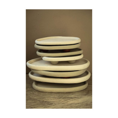 Tammy cream organi cement plate 