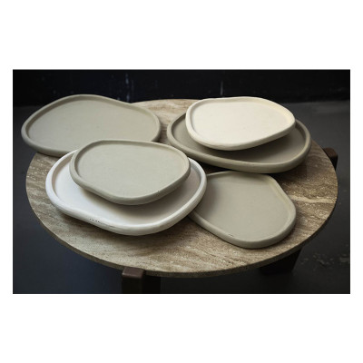 Tammy cream organi cement plate 