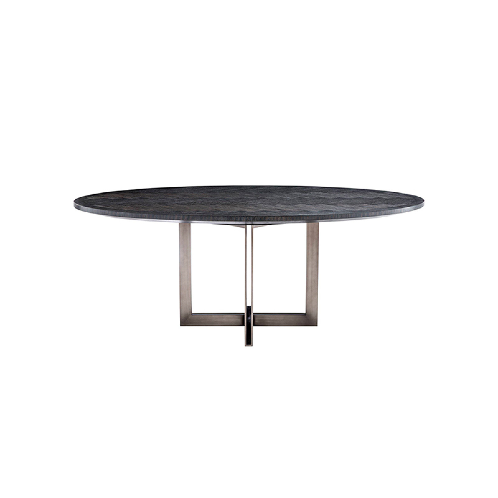 Melchior Charcoal oval dining table