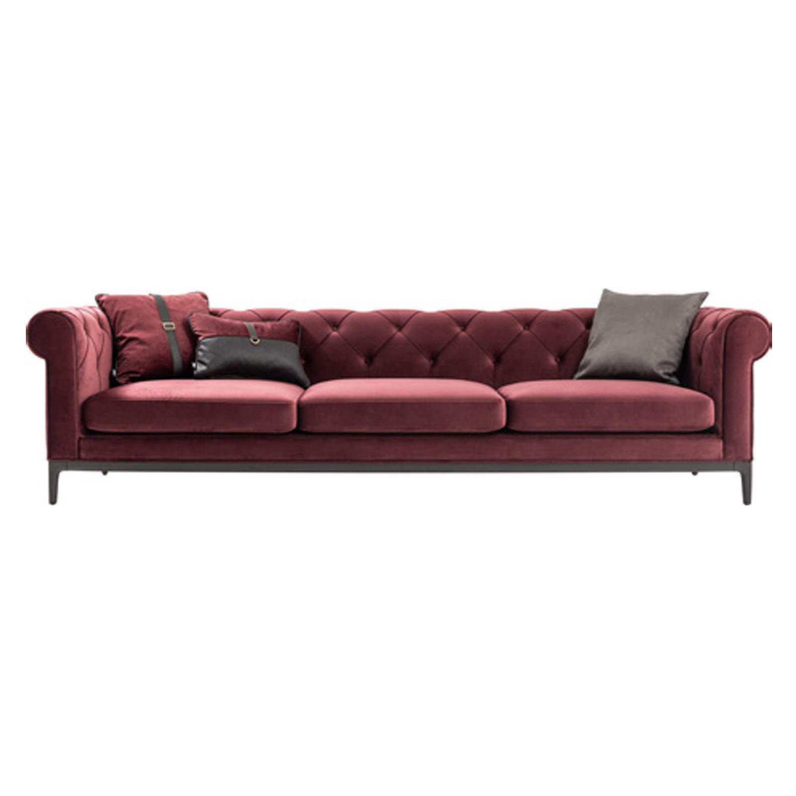 Lincoln burgundy sofa